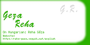 geza reha business card