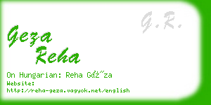 geza reha business card